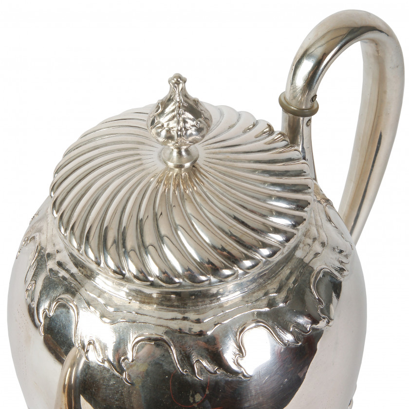 Silver two-piece coffee set
