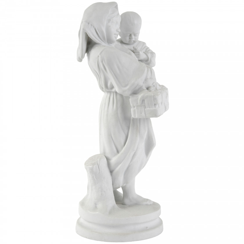 Porcelain figure "Girl with a child in her arms"