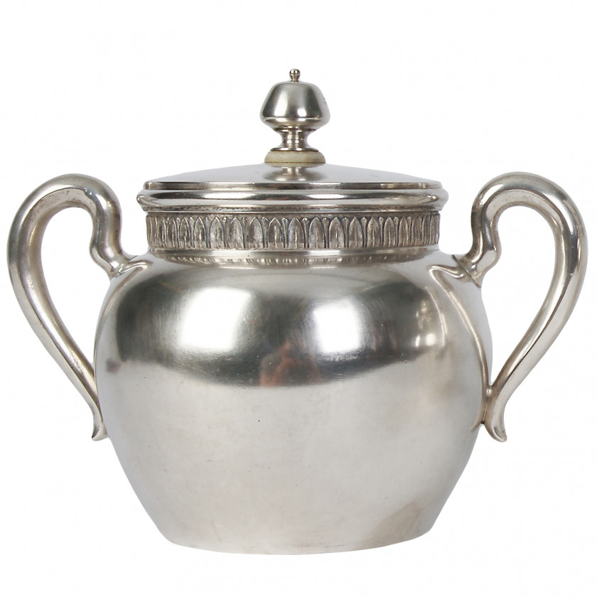 Silver sugar bowl