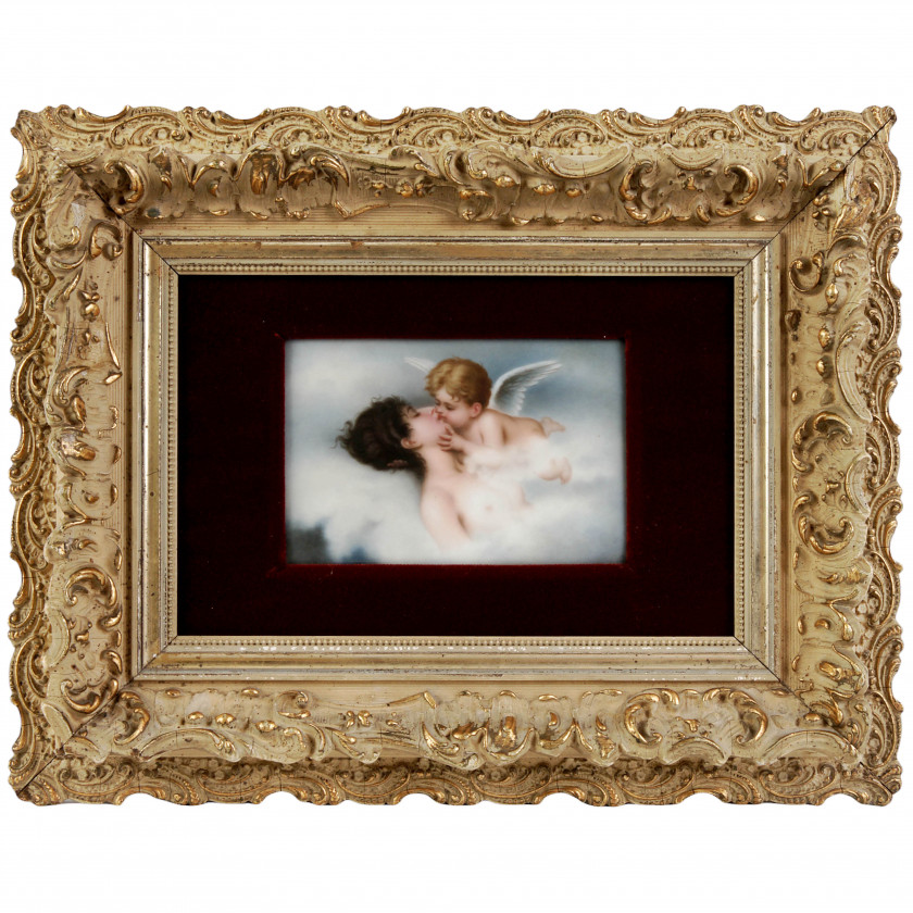 Porcelain plaque "Angels Kiss"