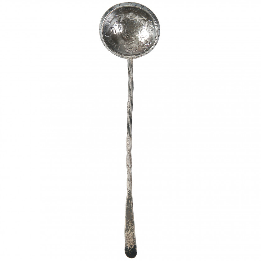 Silver spoon from coin "5 Lati 1931"