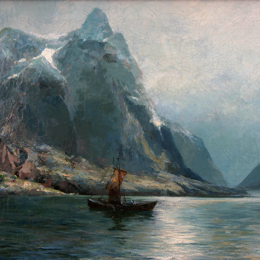 Painting "Mountain Landscape with Fjord"