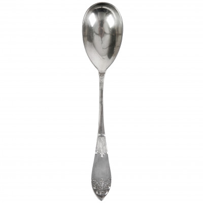 Silver serving spoon