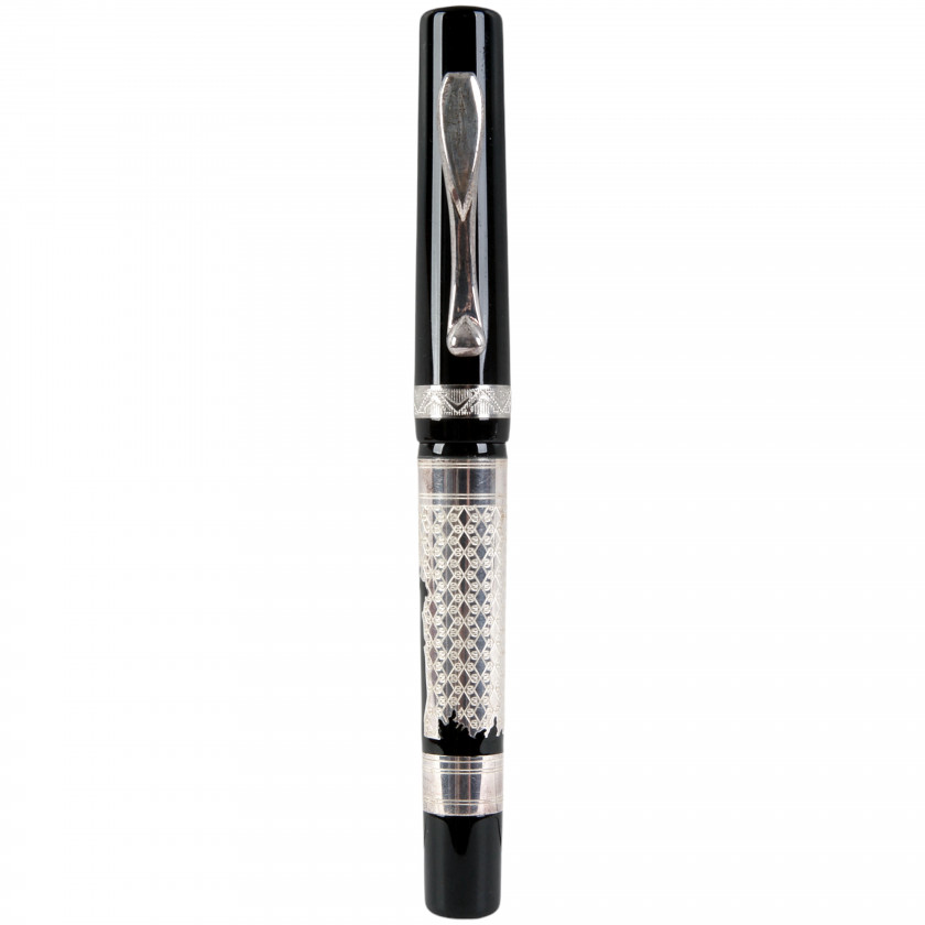 Ручка "Visconti Voyager Golf Moonlight Black with Sterling Overlay Fountain Pen"