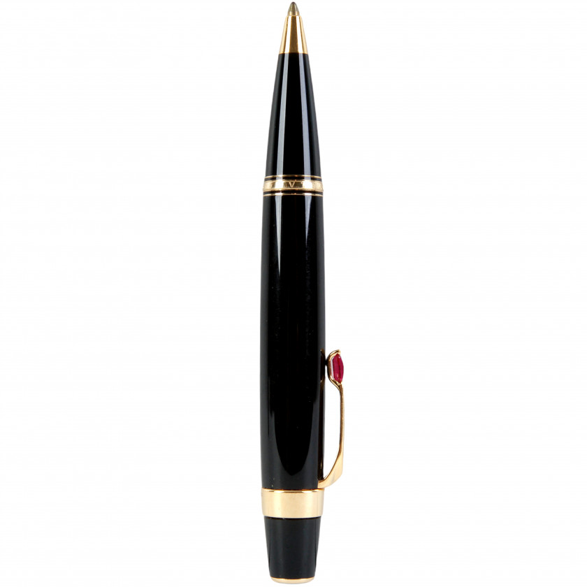 Pildspalva "Montblanc Boheme with red stone Ballpoint Pen" un "Montblanc Boheme leather case"