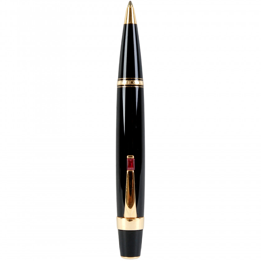 Pildspalva "Montblanc Boheme with red stone Ballpoint Pen" un "Montblanc Boheme leather case"