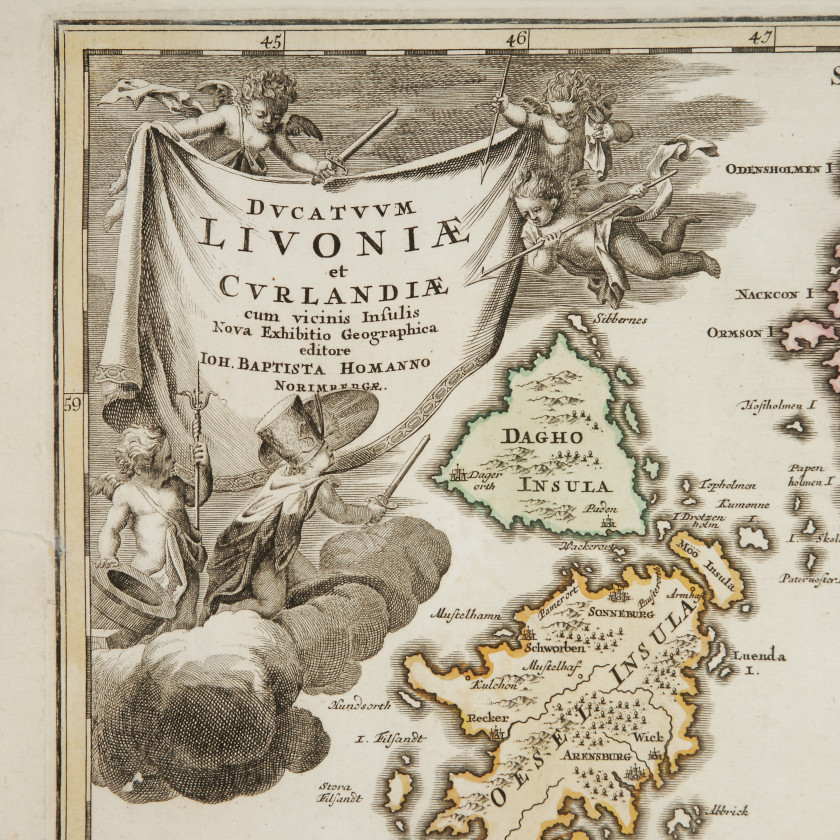 Map of Livonia and Courland "Ducatuum Livoniae et Curlandiae cum vicinis Insulis Nova Exhibitio Geographica"