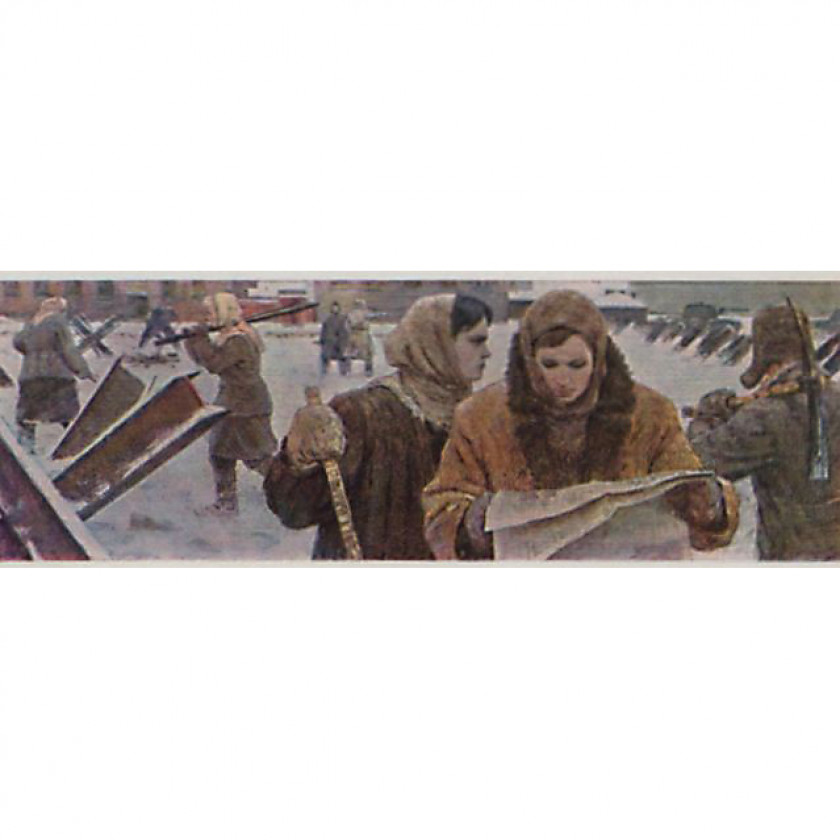 Sketch for the painting "From the Soviet Information Bureau"