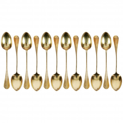 Set of silver teaspoons, 12 pcs.