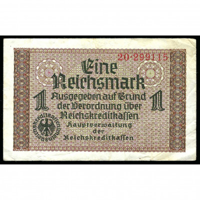 1 Reichsmark, Nazi German Occupied Territorie...