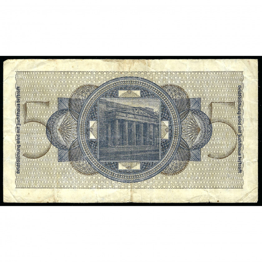 5 Reichsmark, nacistiskās Vācijas okupētās teritorijas, 1940-45 (F)