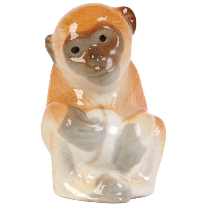 Porcelain figure "Monkey with a ball"