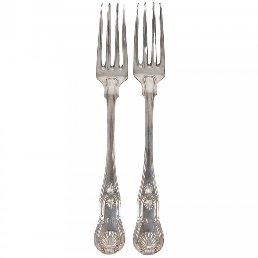 A pair of silver forks