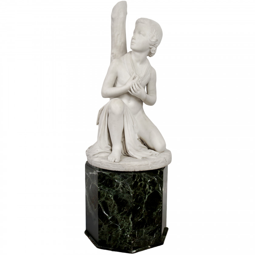 Marble figure "The son of William Tell"