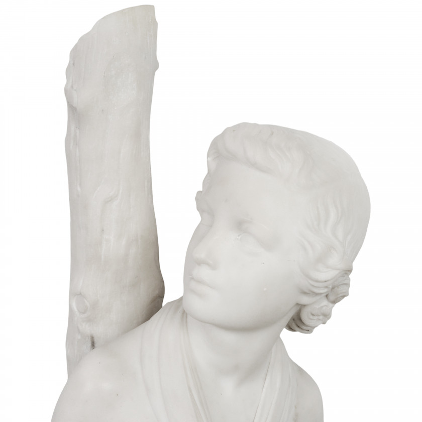 Marble figure "The son of William Tell"