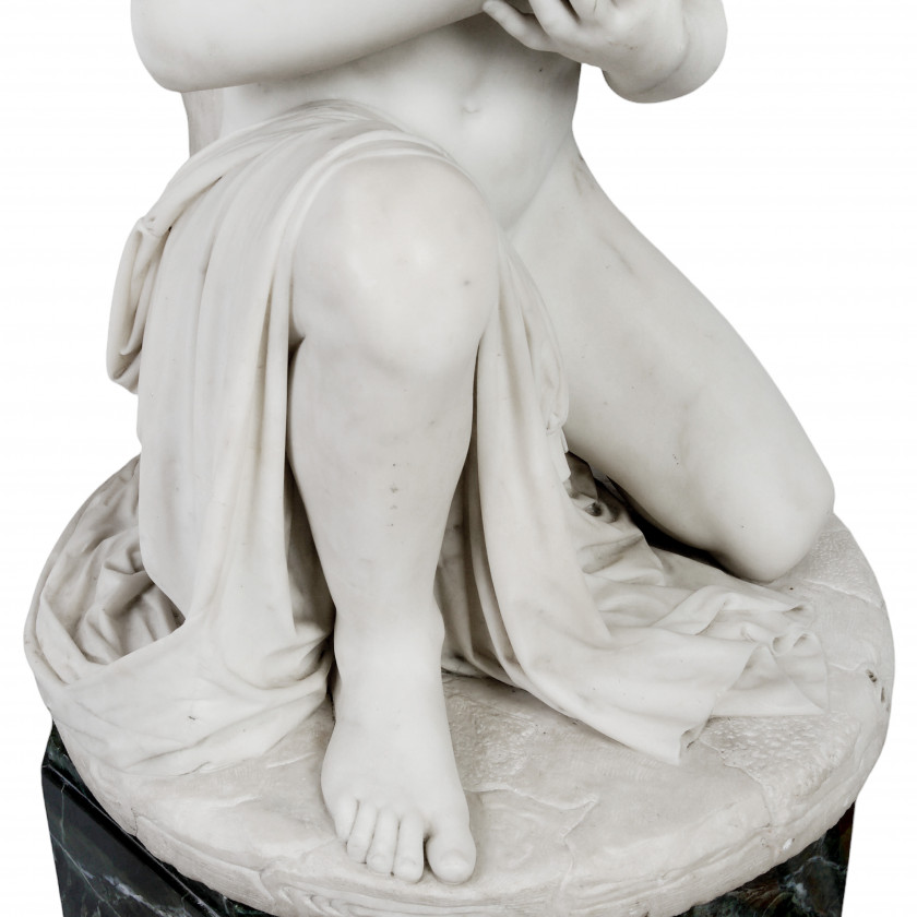 Marble figure "The son of William Tell"