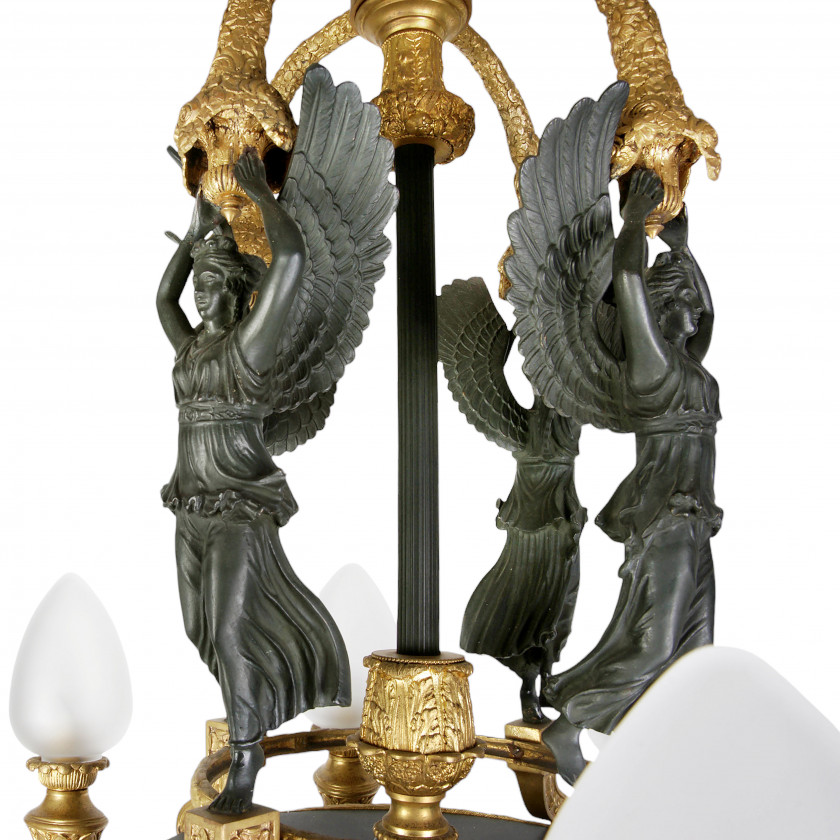 Bronze chandelier in Empire style