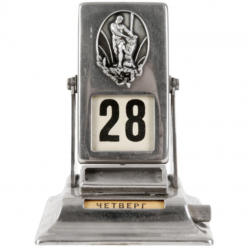 Metal desk flip calendar