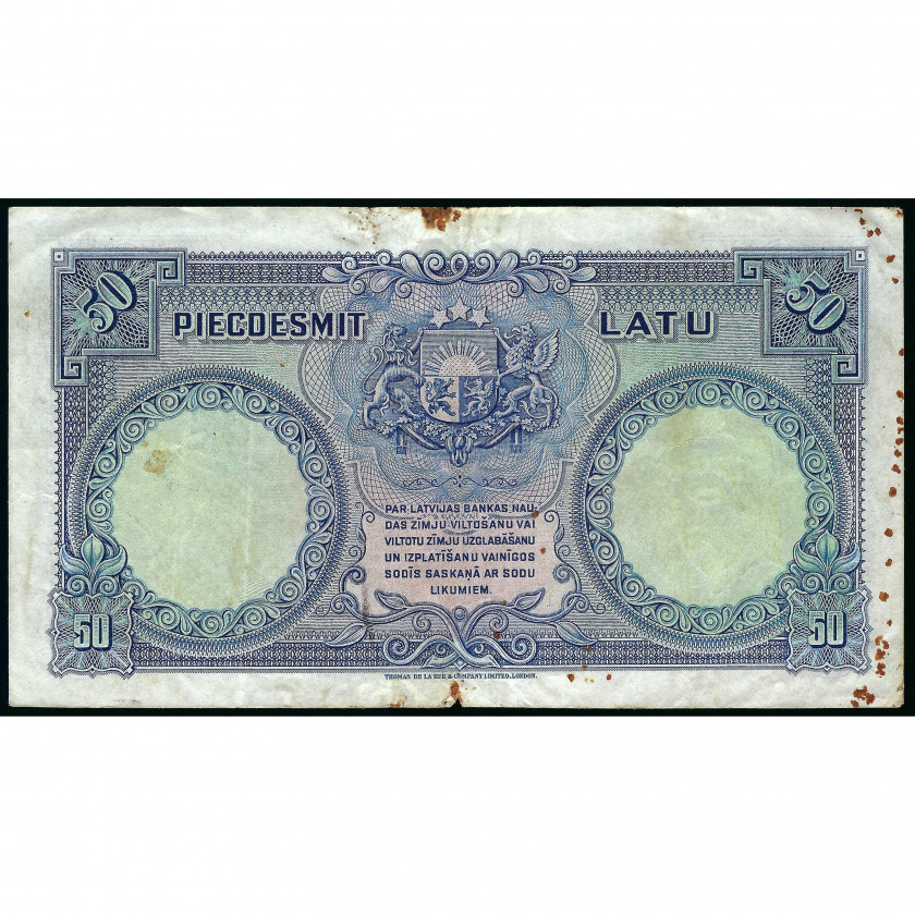 50 Latu, Latvia, 1934 (F)