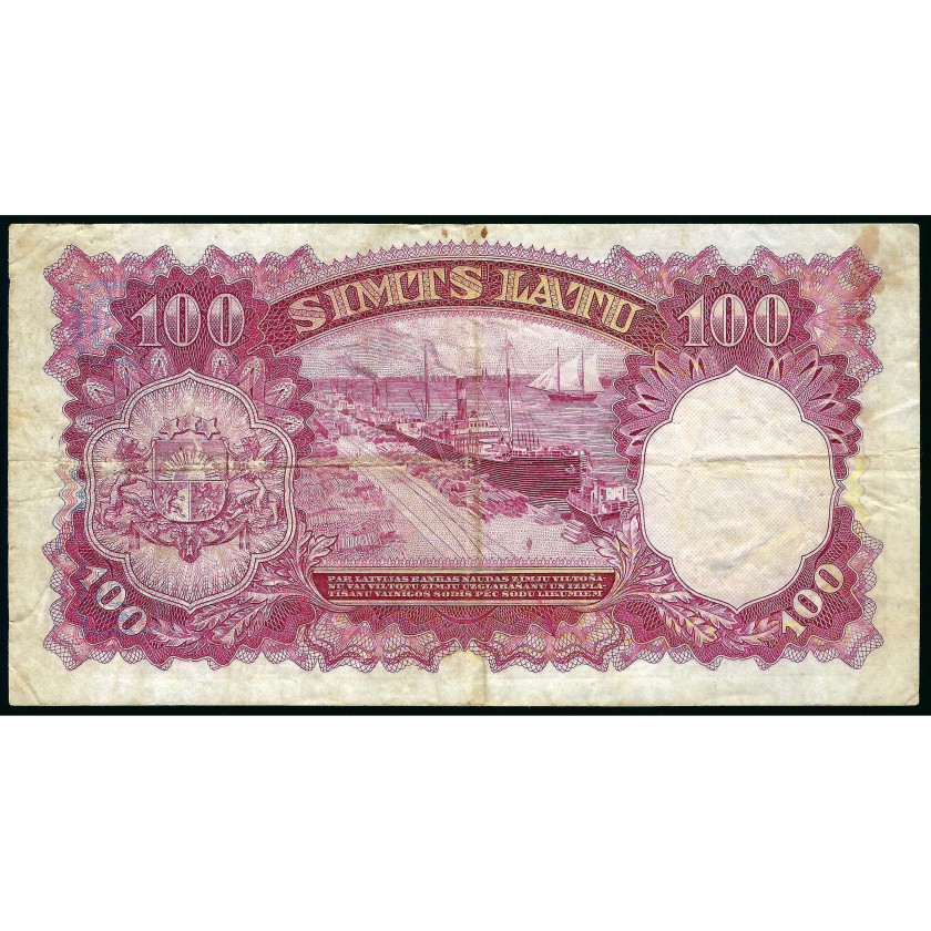 100 Latu, Latvia, 1939 (VF)