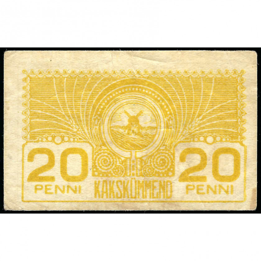 20 Penni, Estonia, 1919 (F)