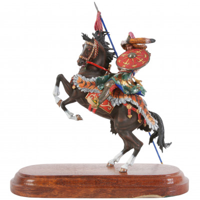 Tin figurine "Mongolian Warrior on Horseback"