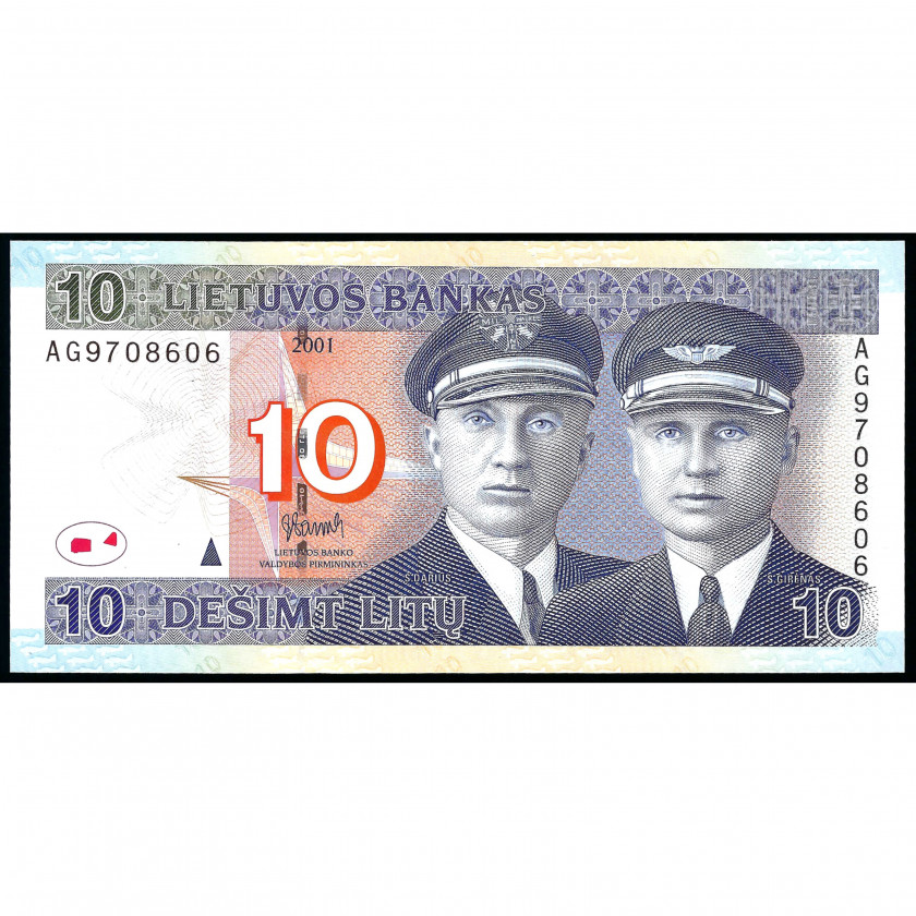 10 Liti, Lietuva, 2001 (UNC)