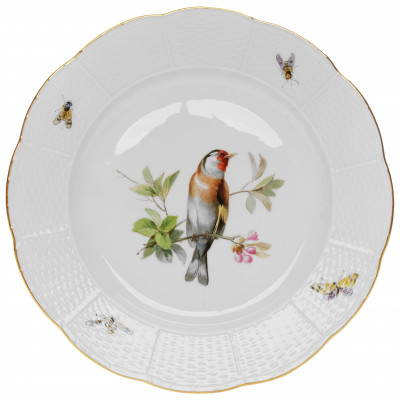 Porcelāna šķīvis ar putnu