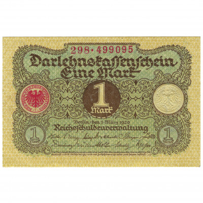 1 Марка, Германия, 1920 (UNC)
