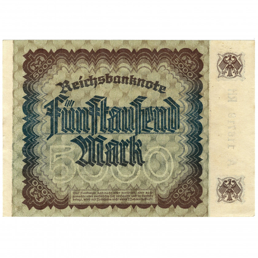 5000 Mark, Germany, 1922 (VF)