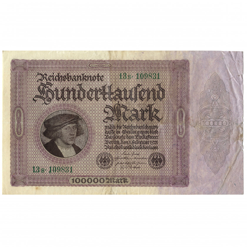 100000 Mark, Germany, 1923 (F)