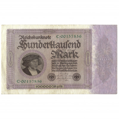 100000 Markas, Vācija, 1923 (VF)
