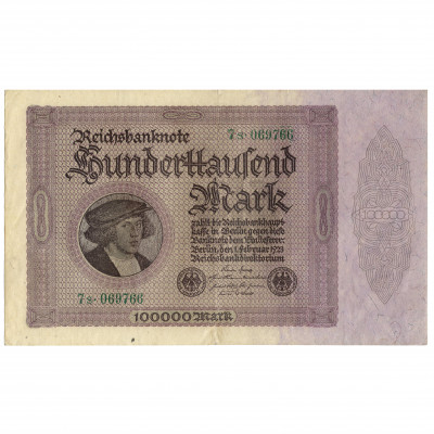 100000 Markas, Vācija, 1923 (XF)