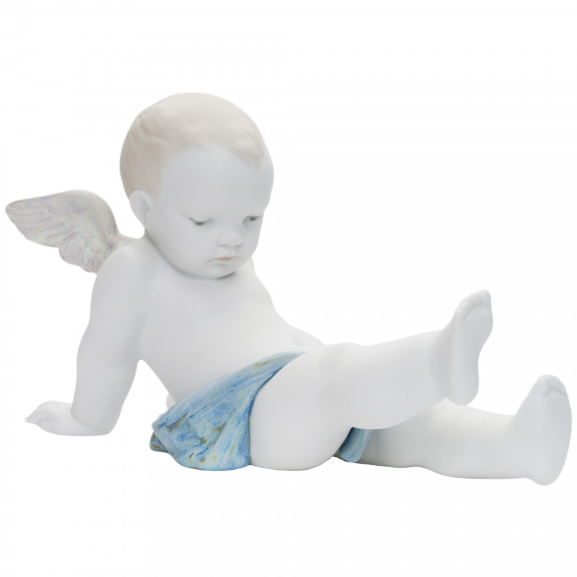 Porcelain figure "Angel Sitting On The Clouds"
