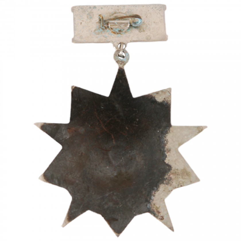 Badge "To the Veteran of the 130th Order of Suvorov II Degree Latvian Rifle Corps"