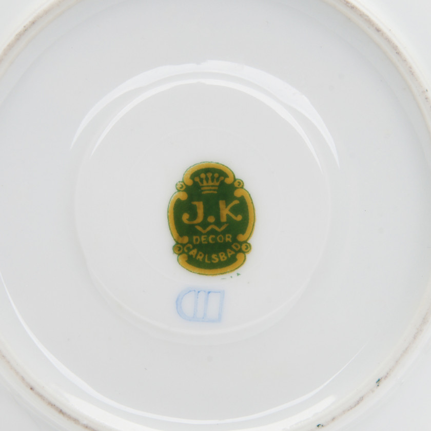 Porcelain coffee cup and saucer