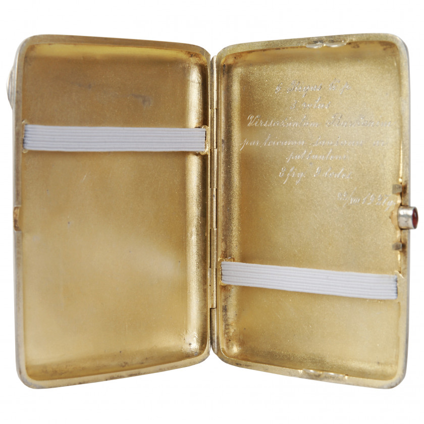 Awarded silver cigarette case "6. Riga Infantry Regiment"