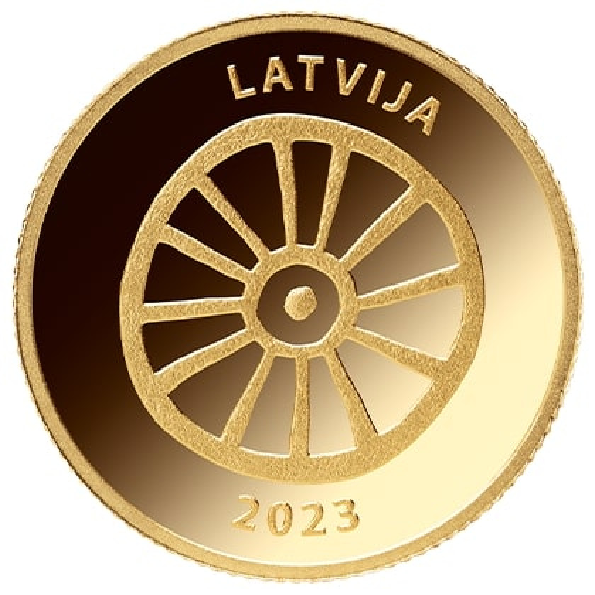 Zelta monēta "5 Eiro 2023, Latvija, Zelta Zirgi"
