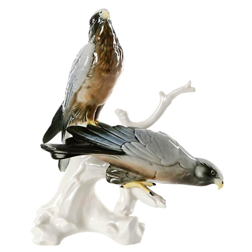 Porcelain figure "Hen Harriers"