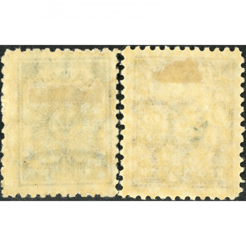 1920, Латвия, 2Rub/10k-2Rub/35k, Соловьев #55-#56 / Мишель #58-#59, Литография, ВЗ, P11.5