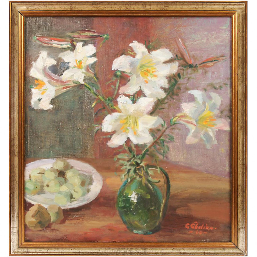 Glezna "Klusā daba ar lilijām"